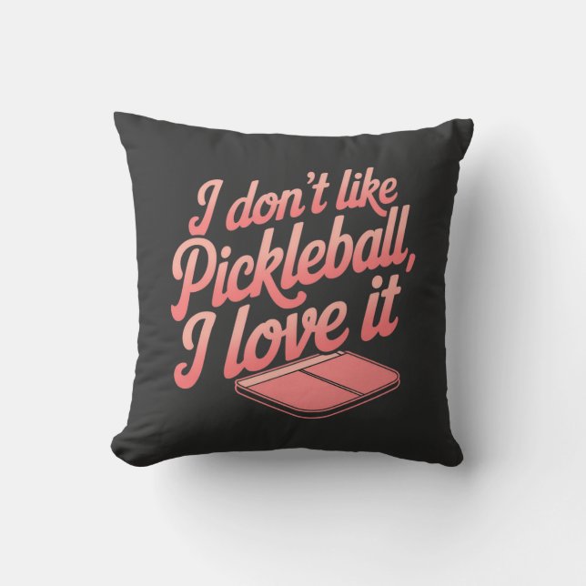 Coussin Je n’aime pas le Pickleball, je l’aime (Recto)