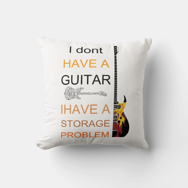 Coussin je n'ai pas un problème de guitare j'ai un problèm (Recto)