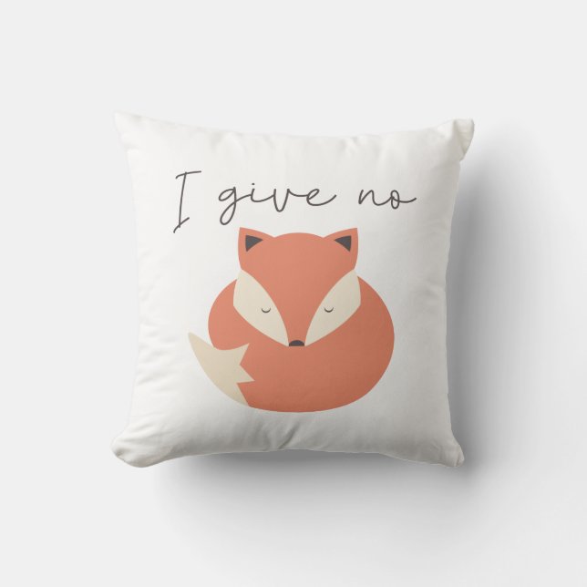 Coussin Je ne donne pas de renard (Recto)