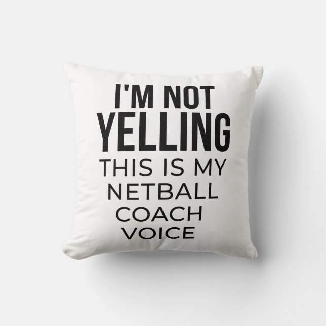 Coussin Je ne hurle pas que c'est ma voix d'entraîneur de  (Recto)