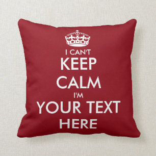 Coussin Je ne peux pas garder le décor à la maison drôl