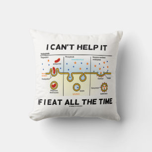 Coussin Je ne peux pas l'aider si je mange tout le temps E