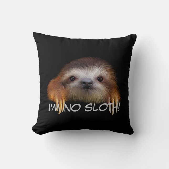 Coussin Je ne suis aucun carreau de paresse (Recto)