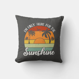 Coussin Je ne suis ici que pour le soleil, les ondes estiv