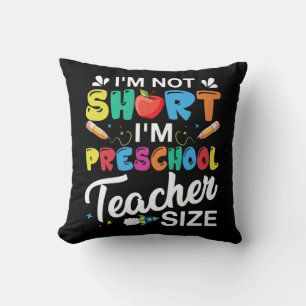 Coussin Je ne suis pas court Je suis enseignant de materne