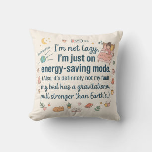 Coussin je ne suis pas un adolescent paresseux