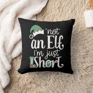 Coussin Je ne suis pas un elfe Je ne suis qu'un court Noël