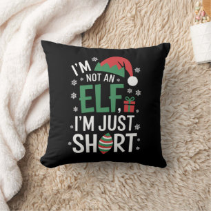 Coussin Je ne suis pas un elfe juste petit drôle de Noël