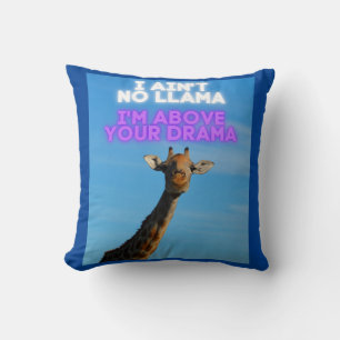 Coussin Je ne suis pas un lama, je suis au-dessus de votre