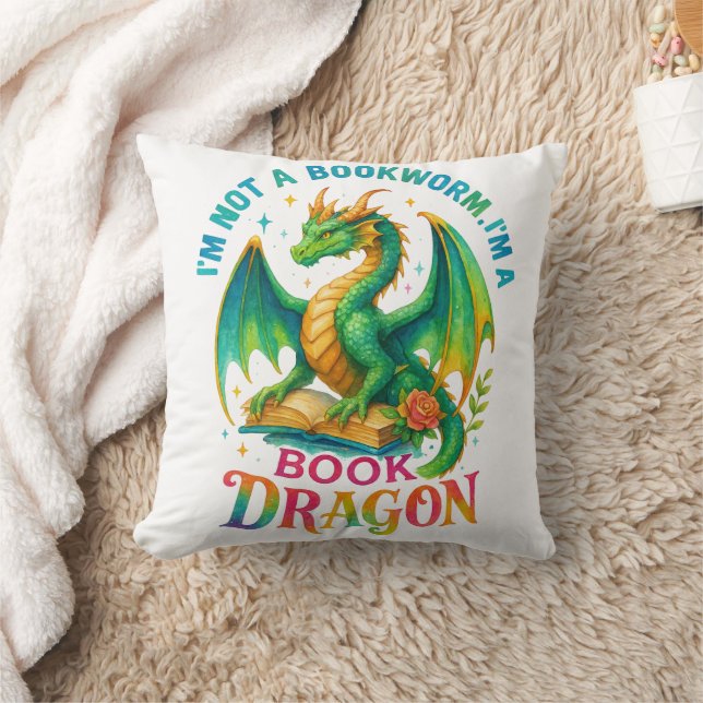 Coussin Je ne suis pas un ver de livre... (Couverture)