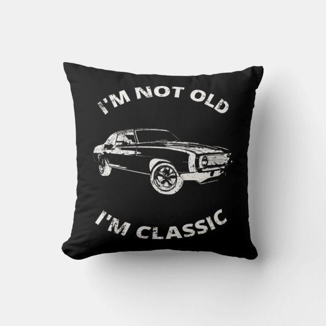 Coussin Je ne suis pas vieux Je suis classique (Recto)