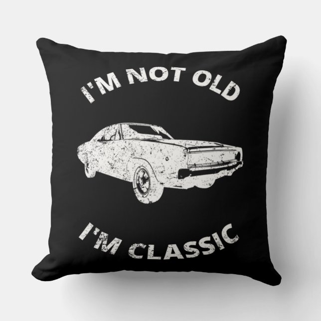 Coussin Je ne suis pas vieux Je suis classique (Recto)