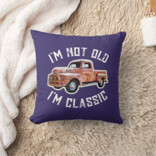 Coussin Je ne suis pas vieux Je suis classique Camion Grap