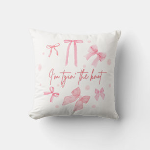 Coussin Je Noue le Nœud Design Enterrement de Vie de Jeune