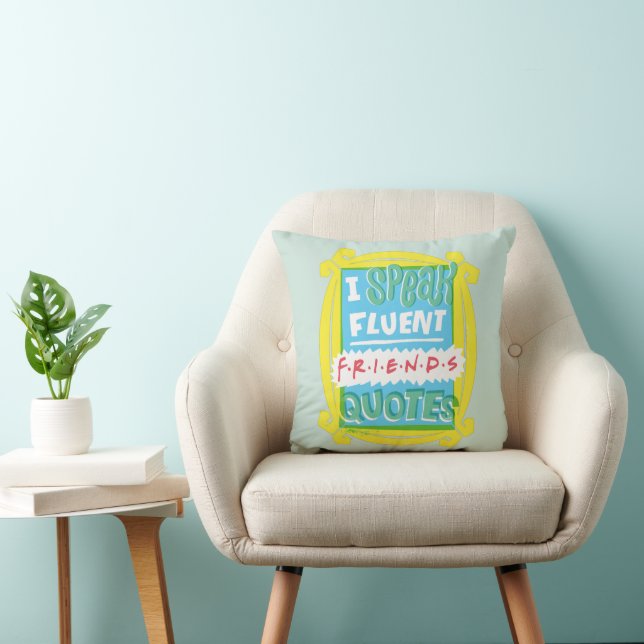 Coussin Je parle couramment les citations FRIENDS™ - Peeph (Chaise)