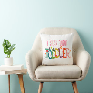 Coussin Je parle Fluent Toddler - Maman, Garderie Enseigna