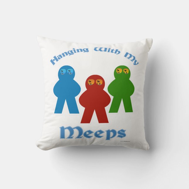 Coussin Je Passe Avec Mes Méeps Cheeky Boardgame Mover (Recto)
