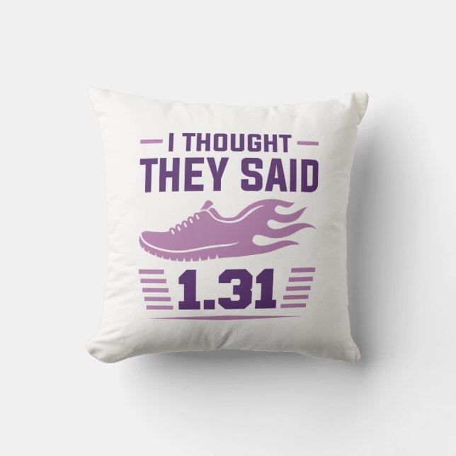 Coussin Je Pensais Qu'Ils Disaient 2,31 Km (Recto)