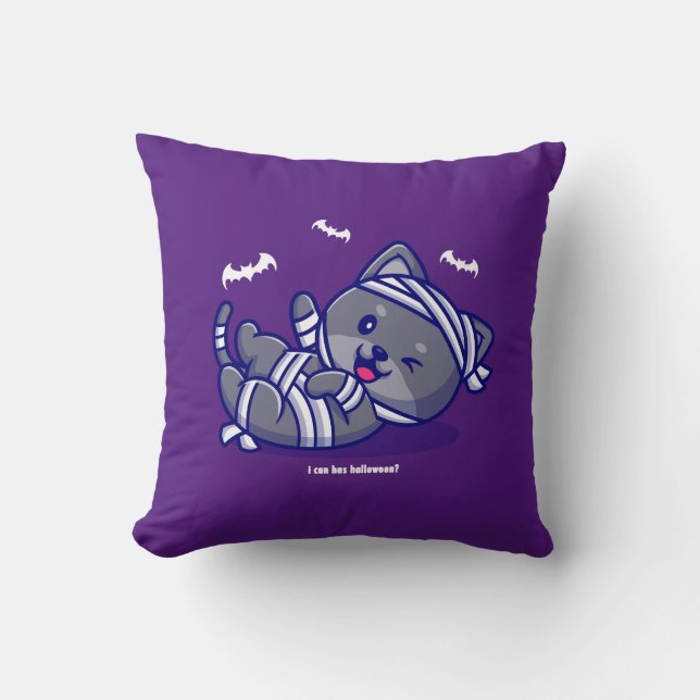 Coussin Je peux avoir Halloween? (Recto)