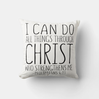 Coussin Je Peux Faire Tout Par Le Christ, Philippiens 4