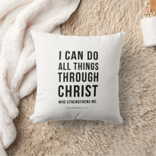Coussin Je peux faire toutes choses Philippiens 4:13