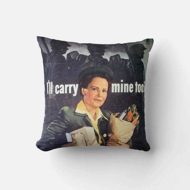 Coussin Je porterai aussi le mien ! (Recto)