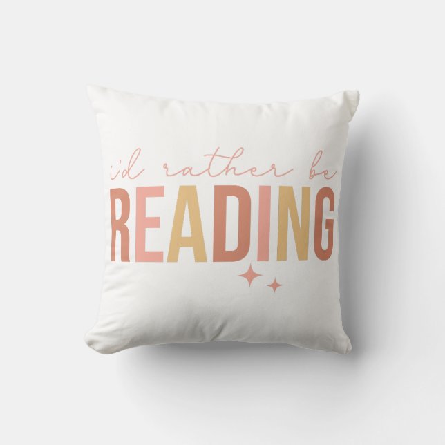 Coussin Je préfère lire (Recto)