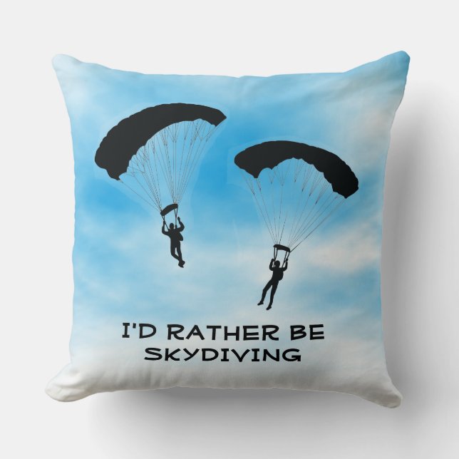 Coussin Je Préférerais Plonger en Skyplongée Design Jeu d' (Recto)