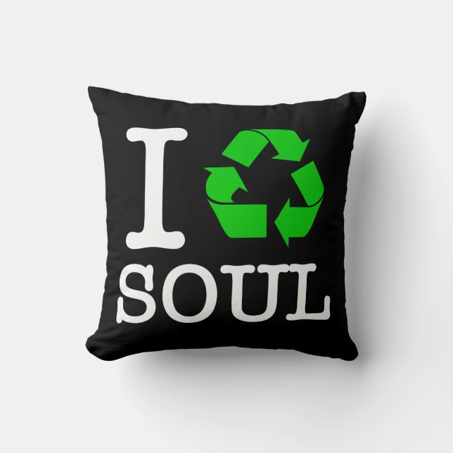 Coussin Je Recycle L'Âme (Recto)