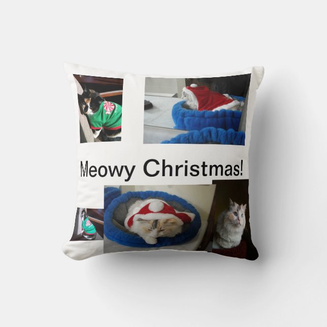 Coussin Je rêve confortablement de Noël… (Recto)
