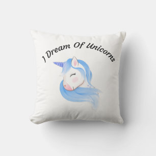 Coussin Je Rêve D'Unicornes Jeter L'Oreiller
