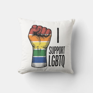 Coussin Je soutiens la conception de chemise de poing de f