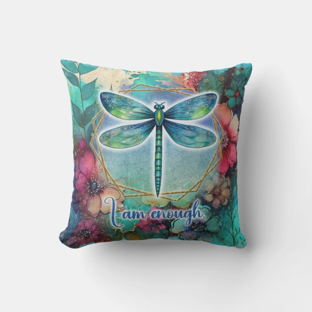 Coussin Je Suis Assez Dragonfly (Recto)