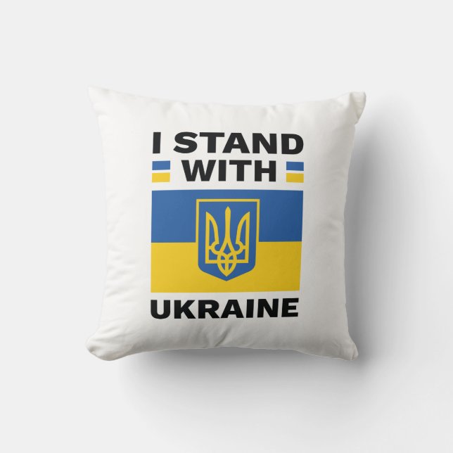 Coussin Je Suis Avec L'Ukraine (Recto)