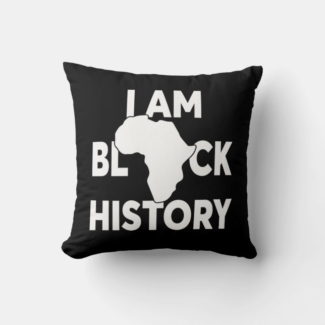 Coussin Je suis Black History Black Lives Matter (Recto)
