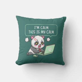 Coussin Je suis calme, c'est mon calme - Humour de bureau