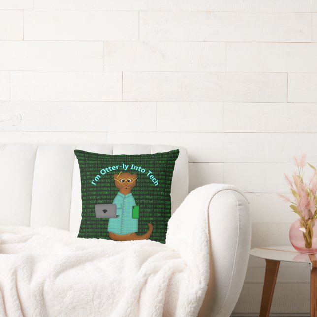 Coussin Je suis complètement sous le charme de la technolo (Canapé)