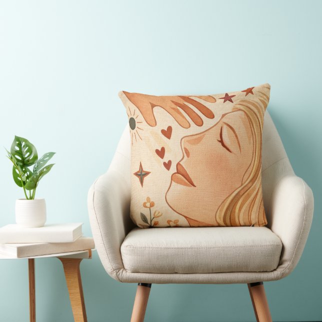 Coussin JE SUIS CRÉÉ — Le Souffle de Vie (Chaise)