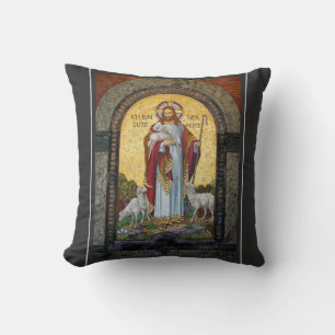 Coussin "JE SUIS LE BON SHEPHERD" Jean 10:11 Art Mosaïque