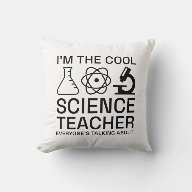 Coussin Je suis le professeur de sciences Cool (Recto)