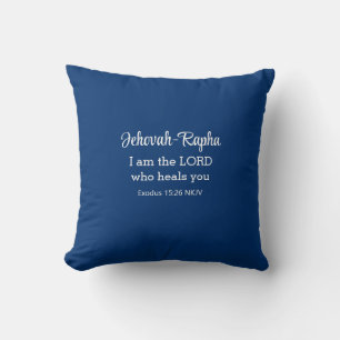 Coussin Je suis le Seigneur qui vous guérit Bible Verse Ma