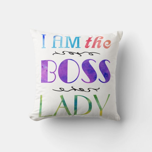 Coussin Je suis Madame Feminist Female Boss Typography de (Recto)