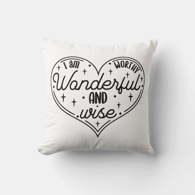 Coussin Je suis magnifique et sage (Recto)