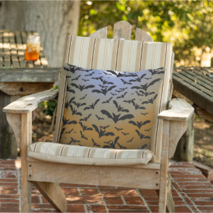 Coussin Je suis partie Batty pour les chauves-souris noire