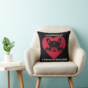Coussin Je suis possédé par un Bouledogue Français