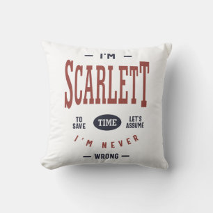 Coussin Je suis Scarlett