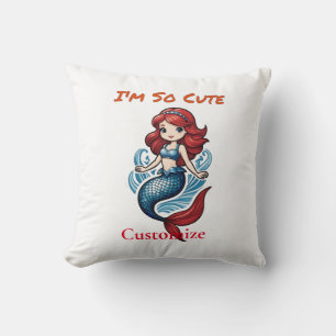 Coussin Je suis tellement mignonne Mermaid Thunder_Cove
