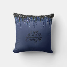 "Je Suis Toujours Assez" Inspirational Throw oreil