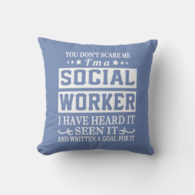 Coussin Je suis un ASSISTANT SOCIAL (Recto)