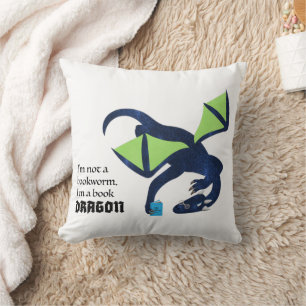 Coussin Je suis un dragon de livre